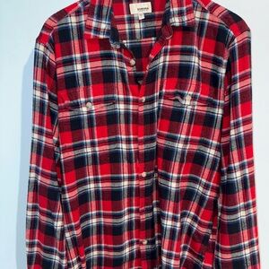 Sonoma Red and Navy Plaid Shirt